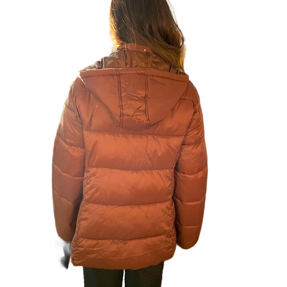 St. John’s Bay Brown Puffer Jacket, Soft and Comfortable - Picture 5 of 12